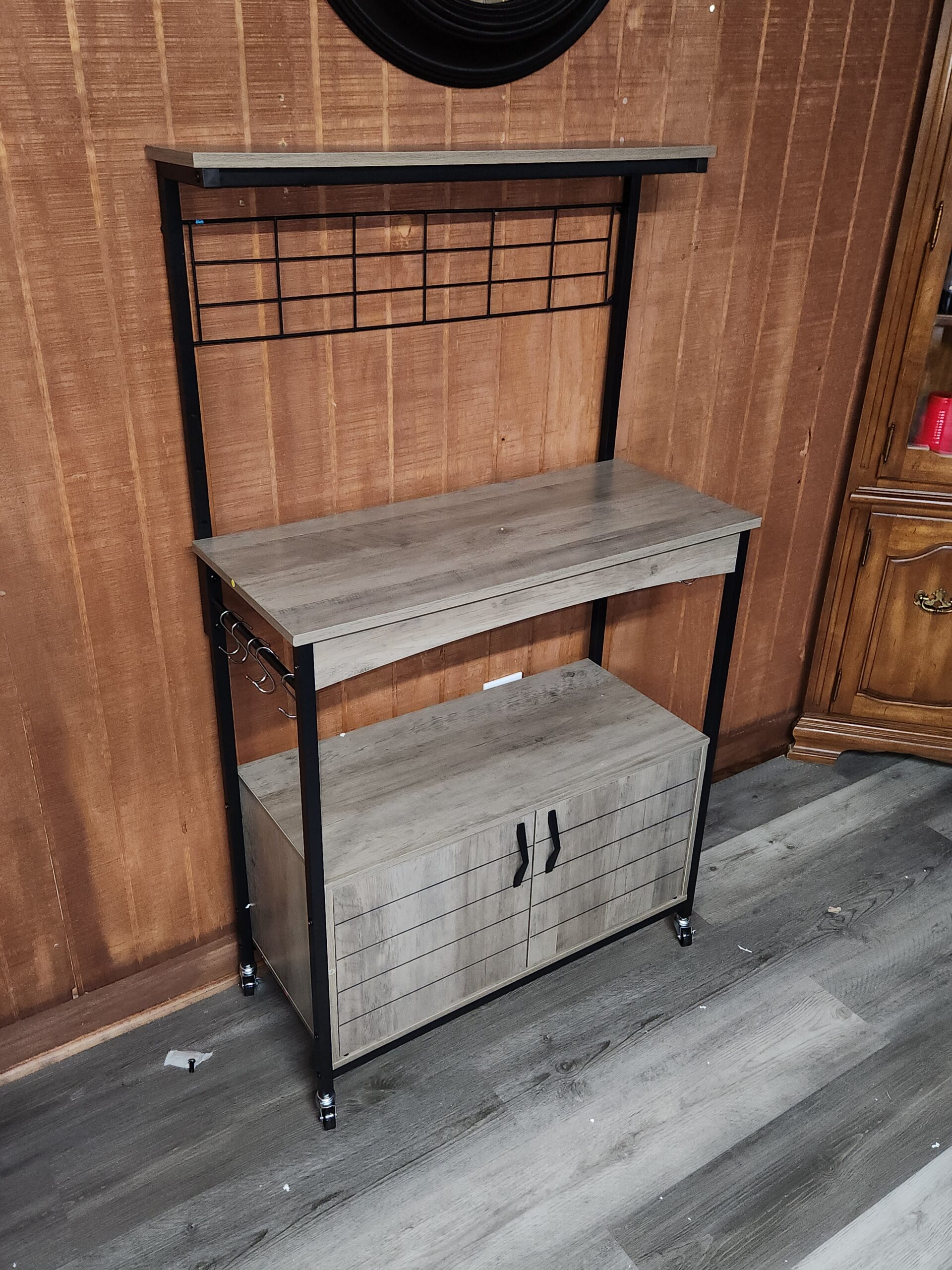 Microwave Stand with Storage Cabinet
