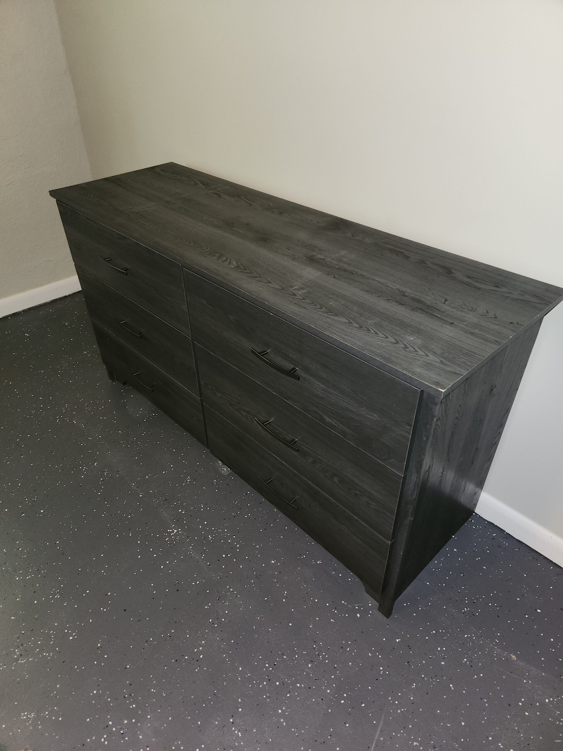Dark Grey 6 Drawer Double Dresser